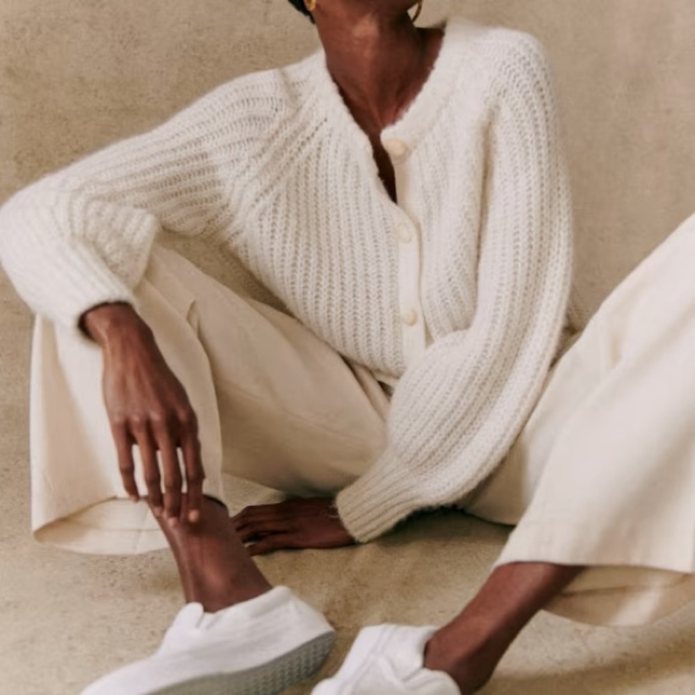 NWT Sézane Emile Cardigan in Ecru